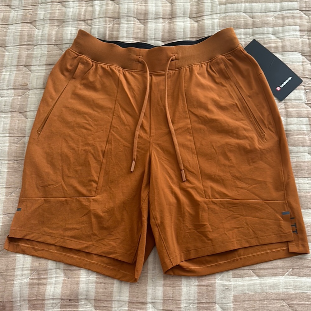 NWT Lululemon License to Train Shorts 7” Burnt Orange Size Small